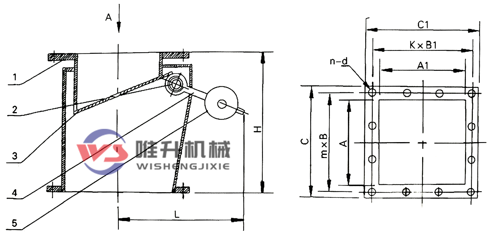 方形單層雙門重錘式鎖風(fēng)翻板閥 方形單層雙門重錘式鎖風(fēng)翻板閥